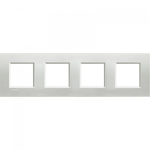 Рамка 4-м LivingLight прямоугол. серебро Leg BTC LNA4802M4AG 1041762