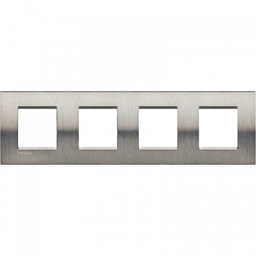 Рамка 4-м LivingLight прямоугол. фактурная сталь Leg BTC LNA4802M4ACS 1041766