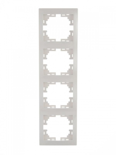Рамка 4-м Мира верт. бел. Lezard 701-0200-154 209359