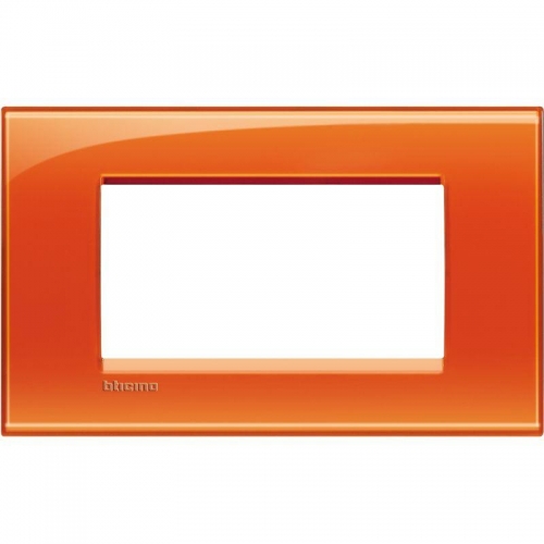 Рамка 4мод. LivingLight прямоугол. оранж. Leg BTC LNA4804OD 1041785