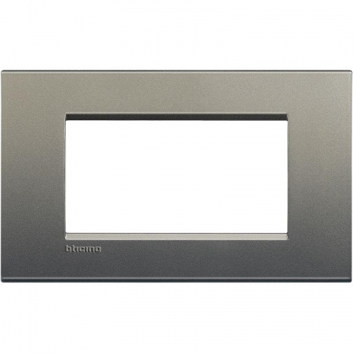 Рамка 4мод. LivingLight прямоугол. сер. шелк Leg BTC LNA4804AE 1041788