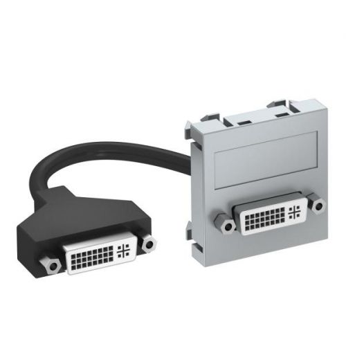 Рамка Modul45 мультимедийная DVI MTG-DVI F AL1 серебр. OBO 6104760 357950
