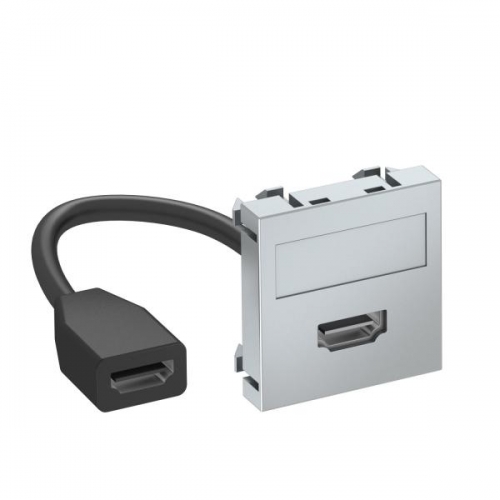 Рамка Modul45 мультимедийная HDMI MTG-HD F AL1 серебр. OBO 6104832 357964