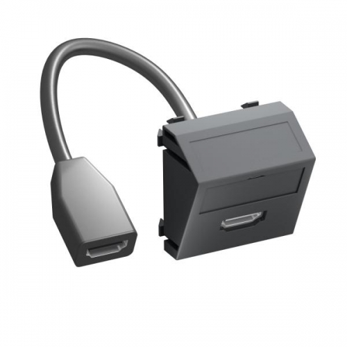 Рамка Modul45 мультимедийная HDMI MTS-HD F SWGR1 черн. OBO 6104841 357969