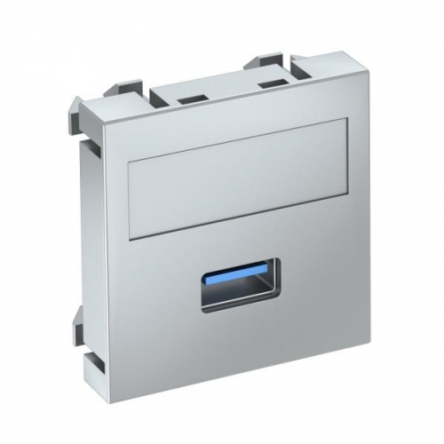 Рамка Modul45 мультимедийная USB 3.0 A MTG-U3A S AL1 серебр. OBO 6104880 357975