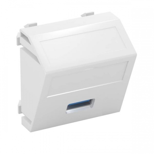 Рамка Modul45 мультимедийная USB 3.0 A MTS-U3A S RW1 бел. OBO 6104886 357974