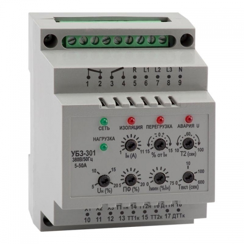 Реле защиты двигателя OptiDin УБЗ 301 10 100 УХЛ4 КЭАЗ 139506 1024240