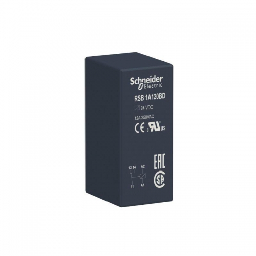 Реле интерфейс. 1ПК 24V DC SchE RSB1A120BD 159371