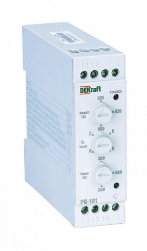 Реле контроля фаз 380В тип 02 серии РК-101 DEKraft 23301DEK 1113683
