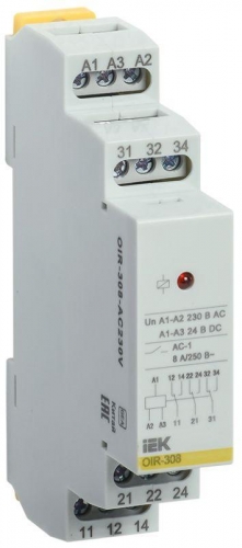 Реле промежуточное OIR 3 конт. (8А) 230В AC ИЭК OIR-308-AC230V 463896