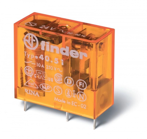 Реле электромагнитное SPDT U обмотки 230В AC 10А Finder 405182300000 471615