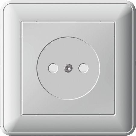 Розетка 1-м СП W59 16А IP20 защ. шторки без заземл. бел. SchE RS16-151-18 72092