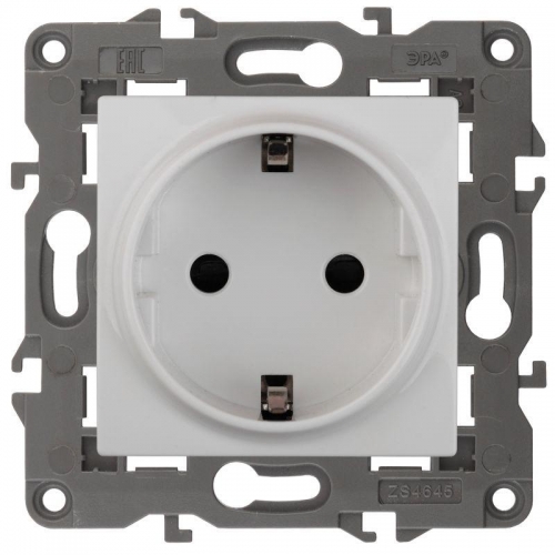 Розетка 14-2101-01 2P+E Schuko 16АХ-250В Elegance бел. ЭРА Б0034264 1231931