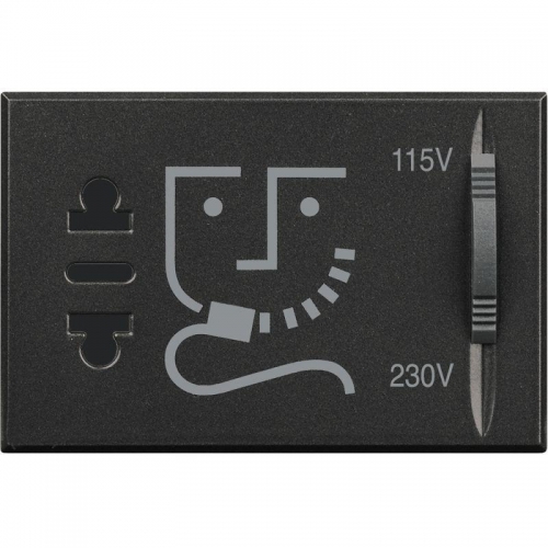 Розетка 3-м Axolute 230В 50/60Гц выход 115/230В 20ВА алюм. Leg BTC HS4177 1039335