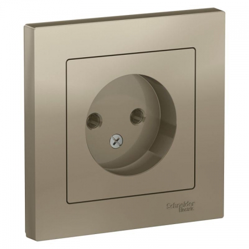 Розетка ATLAS DESIGN без заземл. 16А в сборе шампань SchE ATN000540 1240324