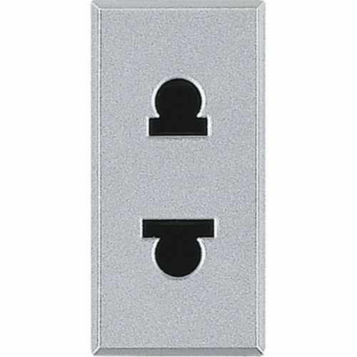 Розетка Axolute 2К 16А защ. шторки евро/амер. станд. алюм. Leg BTC HC4125 1039336