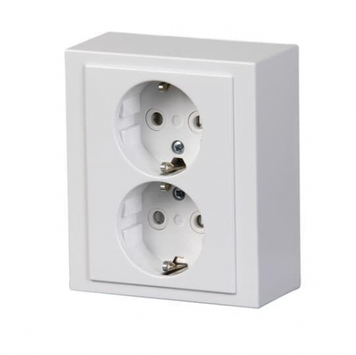 Розетка Impressivo 2мод. накладного монтажа бел. ABB 402EA-84 381058