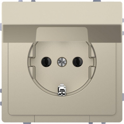 Розетка Merten D-Life 16А с защ. крышкой с заземл. IP20 SD сахара SchE MTN2310-6033 459065
