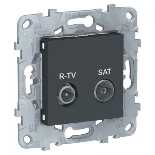 Розетка R-TV/SAT UNICA NEW одиноч. антрацит SchE NU545454 1240008