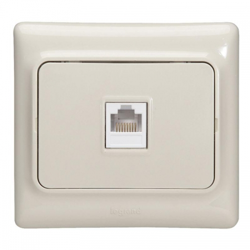 Розетка RJ45 кат.5е Kaptika сл. кость Leg 782154 1013320
