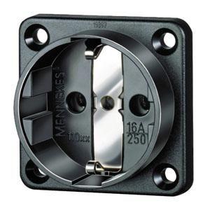 Розетка Schuko 16А 2P+E винт. клеммы IP20 черн. Mennekes 11532 83286