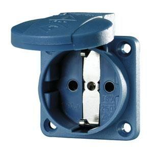 Розетка Schuko 16А 2P+E винт. клеммы IP54 син. Mennekes 11031 75269