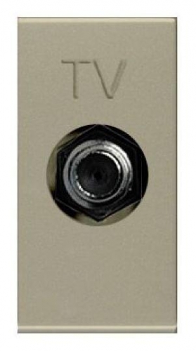Розетка TV 1мод. Zenit с накладкой шампань ABB N2150 CV 1093919