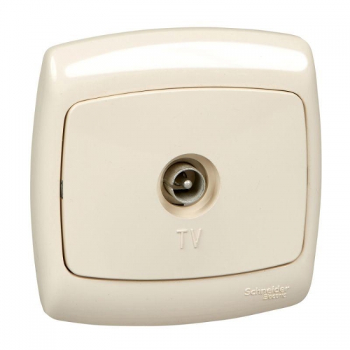 Розетка TV СП Рондо сл. кость SchE RAT-1-SI (РАТ-1-си) 33297