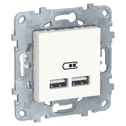 Розетка USB 2-м UNICA NEW 5В/2100мА бел. SchE NU541818 1239981
