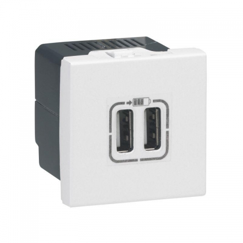 Розетка USB Mosaic 2мод. для зарядки бел. Leg 077594 1042273