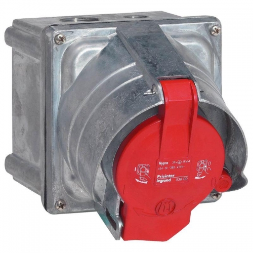 Розетка встраиваемая Hypra 63А 400В 3K+3 IP44 Leg 053800 1013769