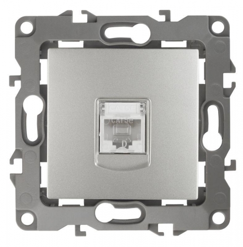 Розетка информационная RJ45 12-3107-03 алюм. ЭРА Б0014725 1193638