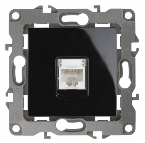 Розетка информационная RJ45 12-3107-06 черн. ЭРА Б0014728 1193641