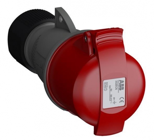 Розетка кабельная 332EC6 Easy&Safe 332EC6 32А 3P+E IP44 6ч ABB 2CMA102040R1000 1209589