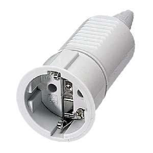 Розетка кабельная Schuko 16А 230В 2P+E IP20 сер. Mennekes 10752 458583