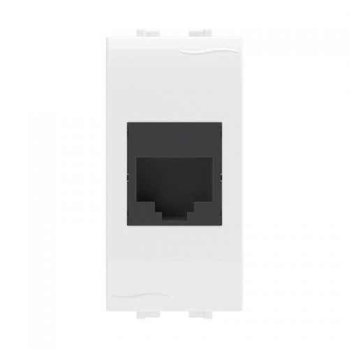 Розетка компьютерная 1-м СП Brava 1мод. RJ45 5E бел. ДКС 76654B 131481