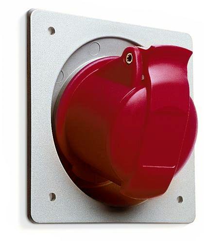 Розетка панельная 32А 3P+N+E с угловым унифицир. фланцем IP44 ABB 2CMA193283R1000 61980