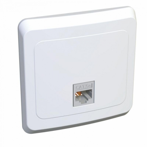 Розетка телефонная 1-м СП Этюд бел. SchE TELC-001B 87992