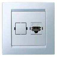 Розетка телефонная СП Simon15 RJ11 бел. Simon 1590480-030 148084