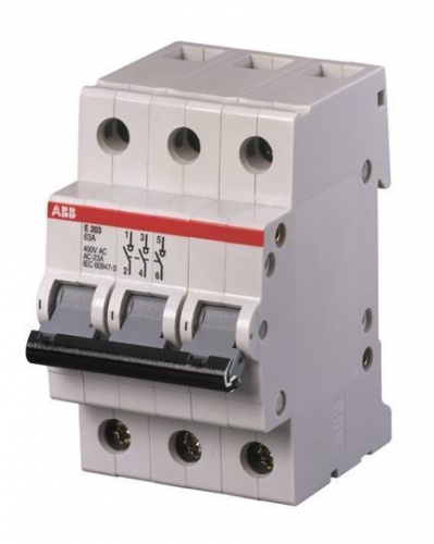 Рубильник 3п E203g 125А рычаг сер. ABB 2CDE283001R1125 202490