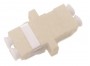 Адаптер проходной FA-P11Z-DLC/DLC-N/WH-BG оптич. LC/PC-LC/PC MM duplex корпус пласт. бежев.; бел. колпачки Hyperline 242822 412745