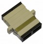Адаптер проходной оптический FA-P11Z-DSC/DSC-N/BK-BG SC/PC-SC/PC MM duplex корпус пласт. беж.; черн. колпачки Hyperline 242823 1201803