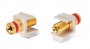 Вставка KJ1-BP/RD-HG-WH формата Keystone Jack с коннектором Binding Post (красн.) Hex. type gold plated ROHS бел. Hyperline 248123 1202008
