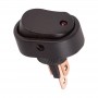 Выключатель клавишный 12В 20А (3с) ON-OFF черн. ОВАЛ с красн. LED подсветкой (RWB-523 ASW-20D) Rexant 36-2670 499637