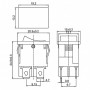 Выключатель клавишный 250В 6А (4с) ON-OFF черн. Mini (RWB-208; SC-768) Rexant 36-2146 415475