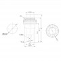 Выключатель-кнопка металл 220В 2А (2с) (ON)-OFF d10.2 син. Mini (RWD-213) Rexant 36-3332 499695