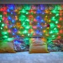 Гирлянда Сеть "НЕТ ЛАЙТ" 1х1.5м 96LED 6Вт 220В IP20 (с контроллером 8 программ) мульти.; черн. провод NEON-NIGHT 215-119-6 125372
