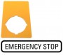Знак аварийная остановка 50х33мм M22-XZK-GB99 жел. EATON 216472 372350