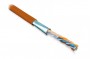 Кабель FTP4-C5E-SOLID-LSZH-OR-305 витая пара экран. FTP (F/UTP) кат.5e 4 пары (24 AWG) ож (solid) экран - фольга LSZH (Low Smoke Zero Halogen) (305 м) оранж. Hyperline 45528 299136