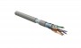Кабель FUTP4-C5E-S24-IN-LSZH-GY-305 (FTP4-C5E-SOLID-LSZH-GY-305) витая пара экран-фольга FTP (F/UTP) кат.5; 4 пары (24 AWG) ож (solid) LSZH сер. (уп.305м) Hyperline 45788 358276